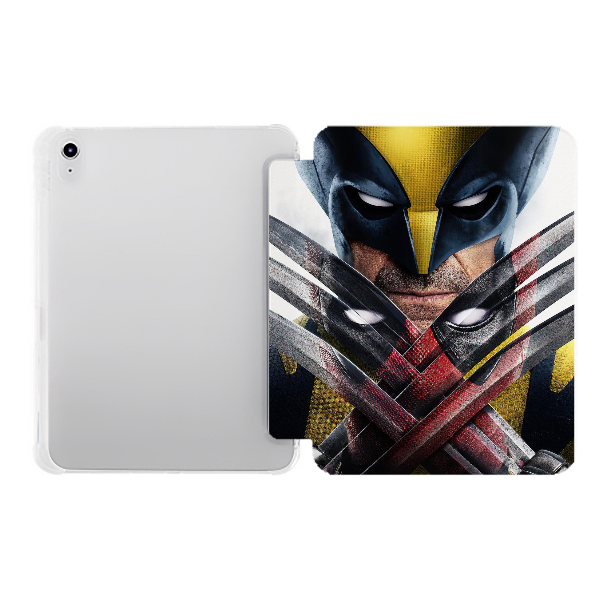 （画像用） Deadpool デッドプール IPad ケース ペン収納付き 三つ折りスタンド PUレザー×シリコン 対応機種9.5/10.5/10.9インチ